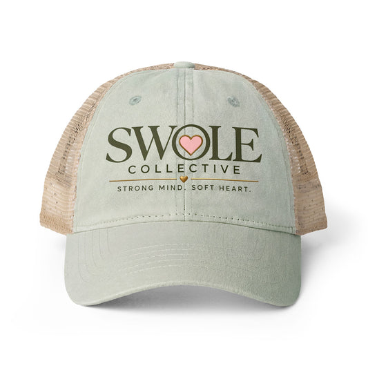 Swole Collective Women's Washed Mesh-Back Cap