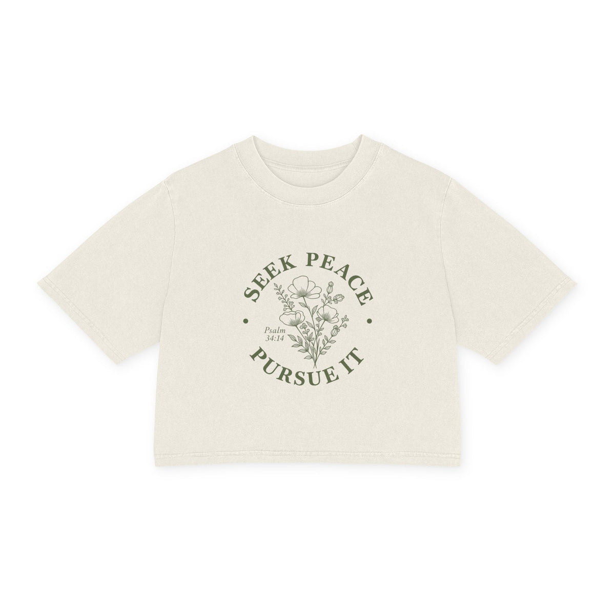 SWOLE Psalms Collection Cropped Tee | Psalm 34:14