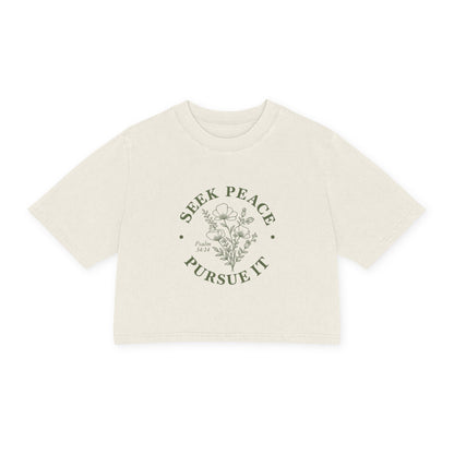 SWOLE Psalms Collection Cropped Tee | Psalm 34:14