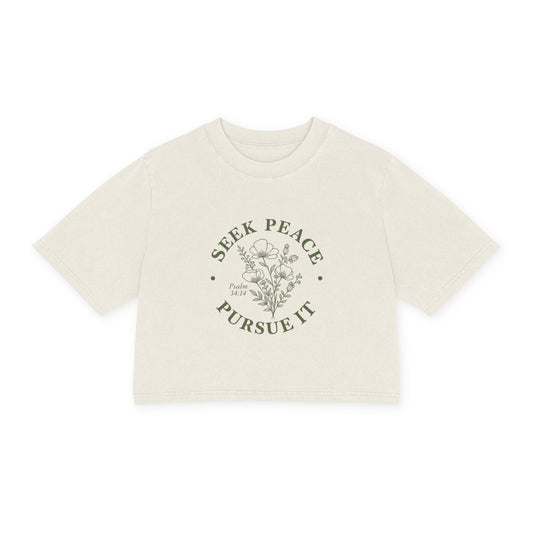 SWOLE Psalms Collection Cropped Tee | Psalm 34:14