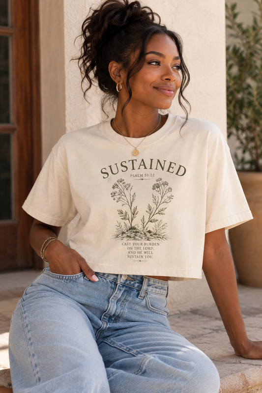 SWOLE Psalms Collection Cropped Tee | Psalm 55:22