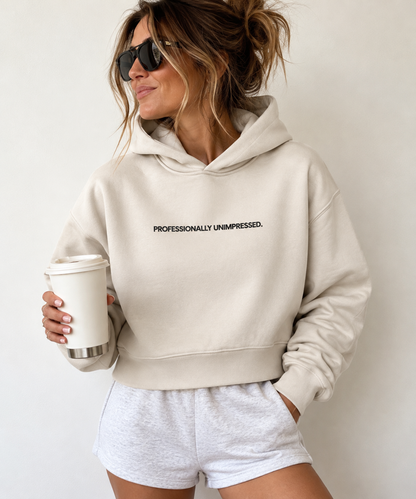 Professionally Unimpressed. | Women's Cropped Hoodie