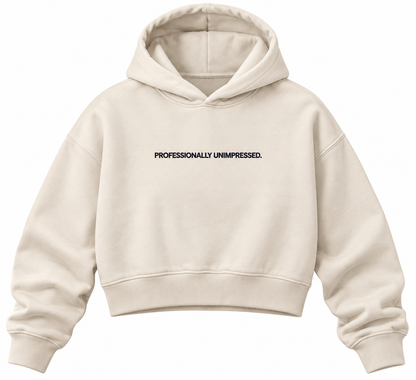 Professionally Unimpressed. | Women's Cropped Hoodie