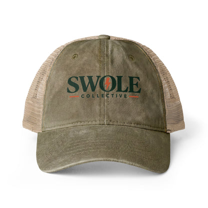 Swole Collective Women's Washed Mesh-Back Cap