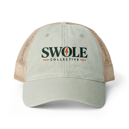 Swole Collective Women's Washed Mesh-Back Cap