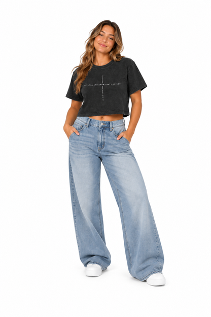 SWOLE Psalms Collection Cropped Tee | Psalm 46:10
