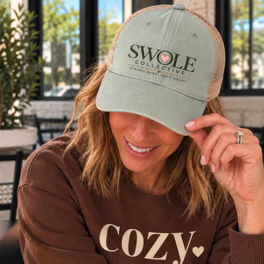 Swole Collective Women's Washed Mesh-Back Cap